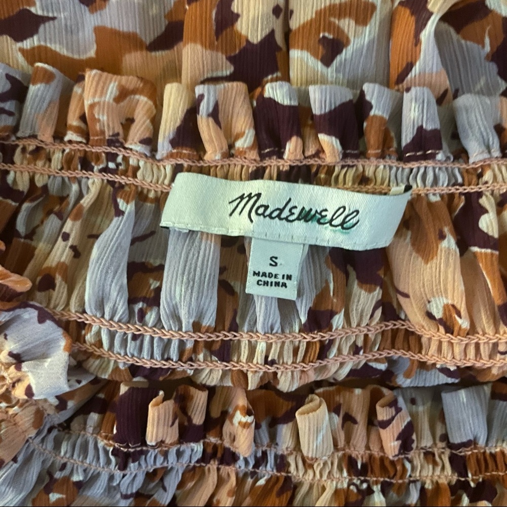 Madewell Smocked Mockneck Floral Breeze Top small - Picture 8 of 8